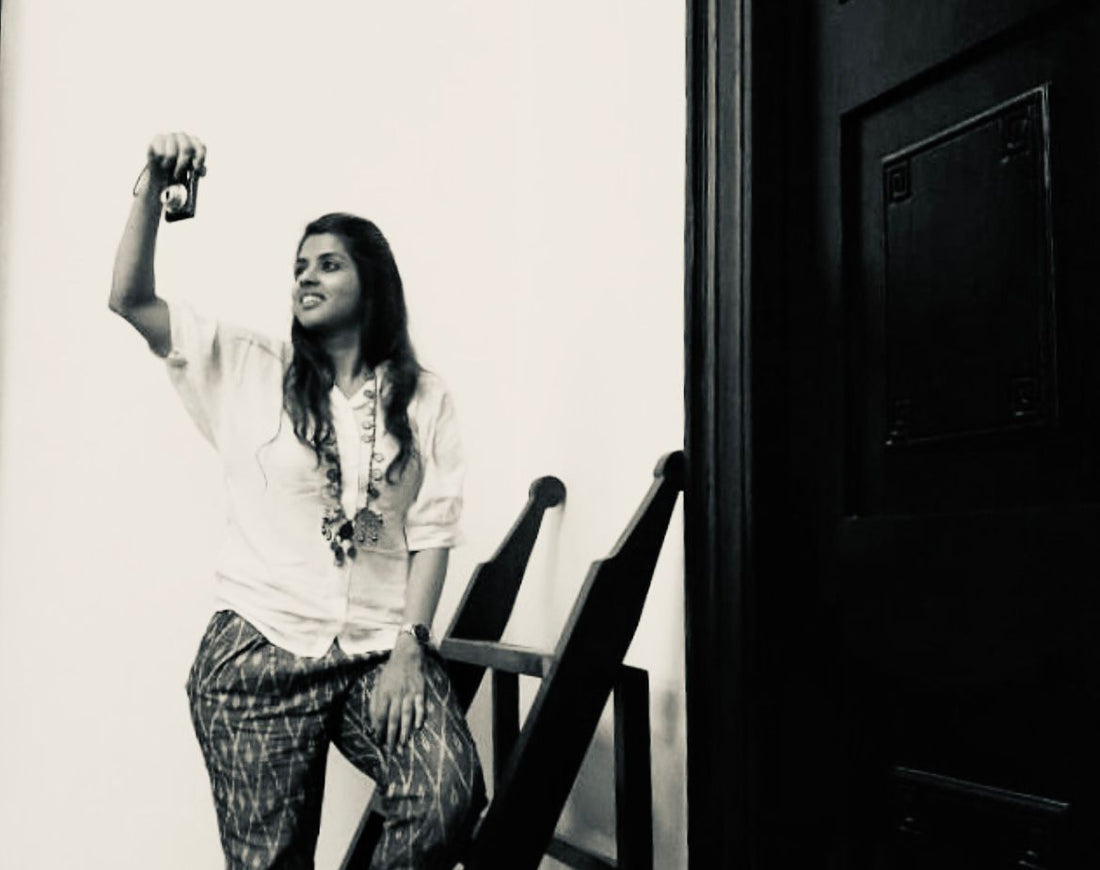 An artistic photo of Kruti Garg, founder of Bombay Gothic