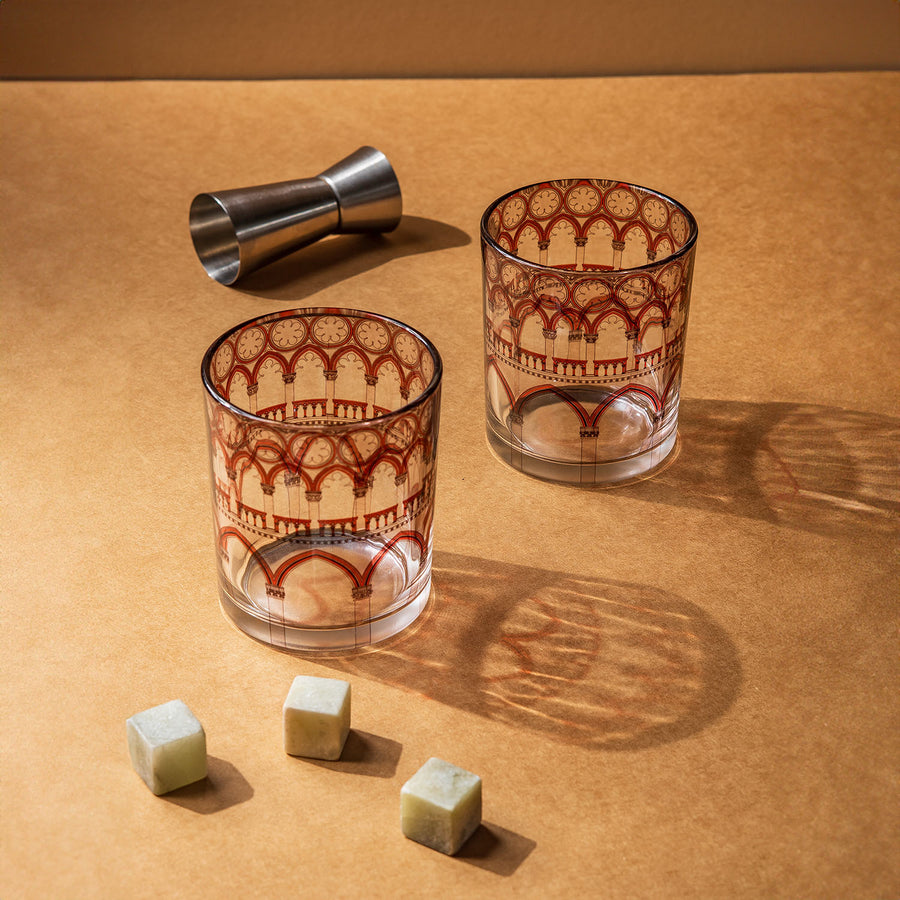 After Hours in the Fort gift set — Lancet Line whiskey glasses