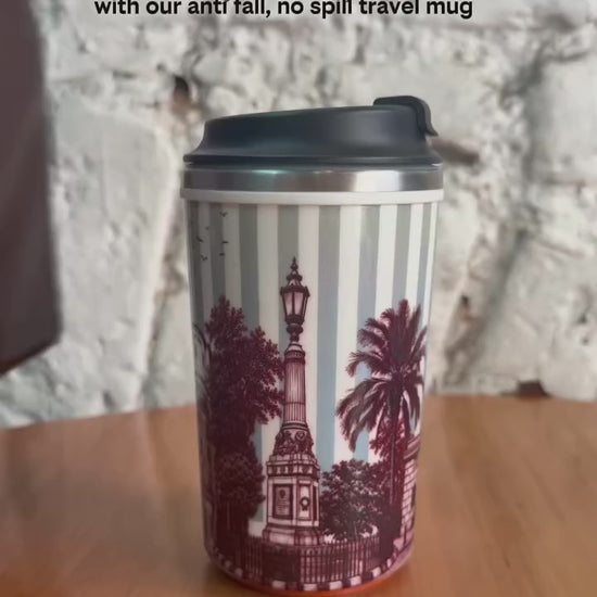 The Lamp & Palm Mug - anti-fall, no-spill lid